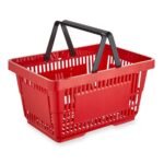 shopping baskets with handles plastic