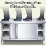 stainless steel working table cabinet 150 cm - Image 2