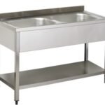 stainless steel sink double bowl 120*70