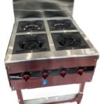 cooking gas range 4 burners commercial with stand and under shelf