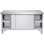 stainless steel working table cabinet 180 cm