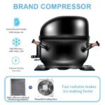 commercial ice maker 45kgs/24h, stainless steel ice machine with 15kgs ice storage capacity, free-standing under counter ice maker - Image 8