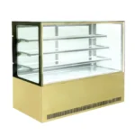 cake display chiller 180 cm square gold color 2 shelf